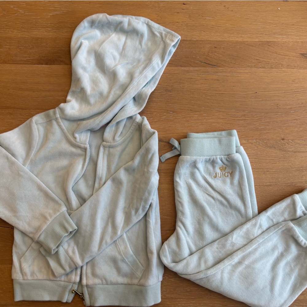 Juicy Couture Light Bluish- Gray Kids Joggers